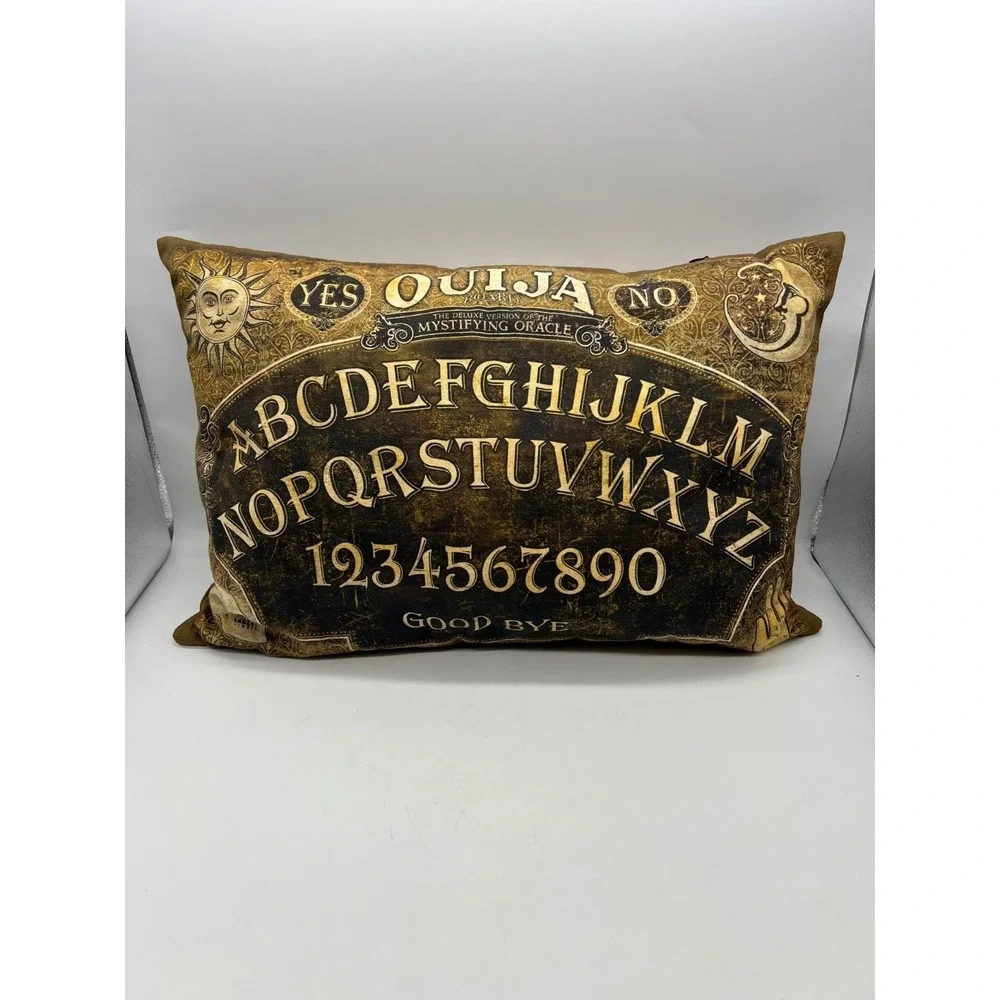Ouija Board Mystifying Oracle Pillow Gothic Dark Academia Front Back Printed